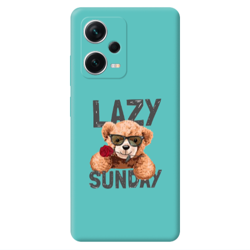Xiaomi Poco X5 Lazy sunday Turquoise Colored Silicone TPU Θήκη