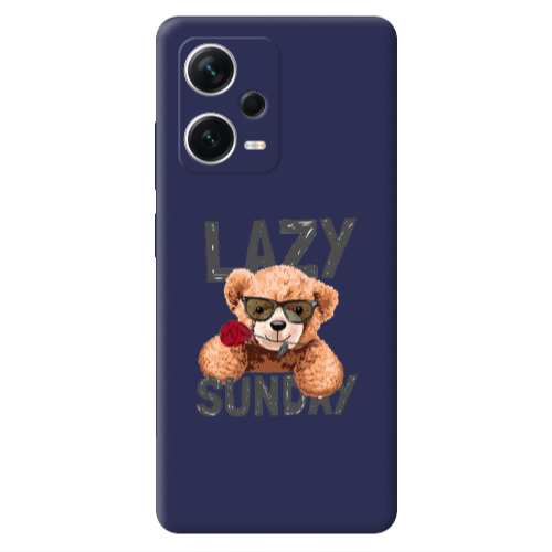 Xiaomi Poco X5 Lazy sunday Dark blue Colored Silicone TPU Θήκη