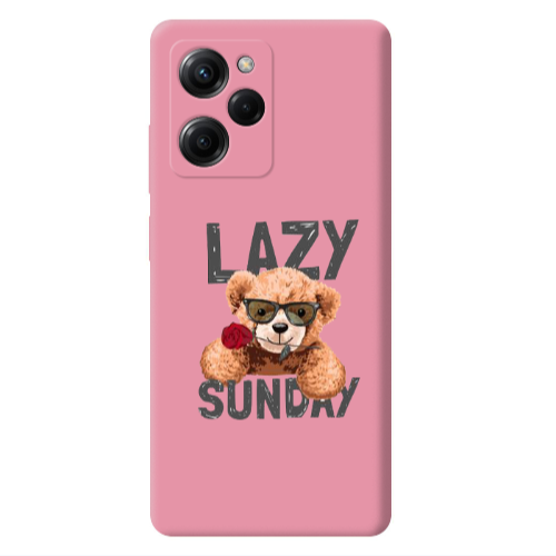 Xiaomi Poco X5 Pro Lazy sunday Pink Colored Silicone TPU Θήκη