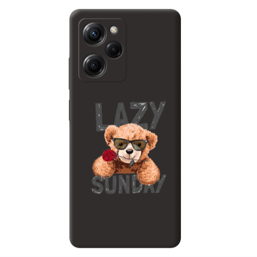 Xiaomi Poco X5 Pro Lazy sunday Black Colored Silicone TPU Θήκη
