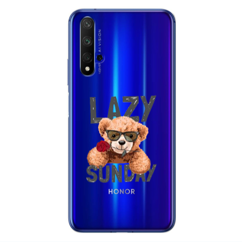 Huawei Nova 5 T Lazy sunday Transparent Silicone TPU Θήκη