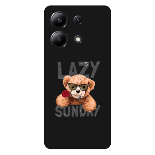 Xiaomi Redmi Note 13 4G Lazy sunday Black Colored Silicone TPU Θήκη