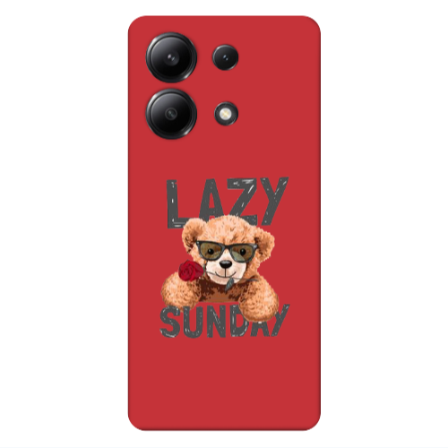 Xiaomi Redmi Note 13 4G Lazy sunday Red Colored Silicone TPU Θήκη
