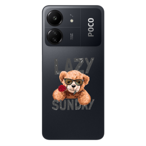 Xiaomi Poco C65 Lazy sunday Transparent Silicone TPU Θήκη