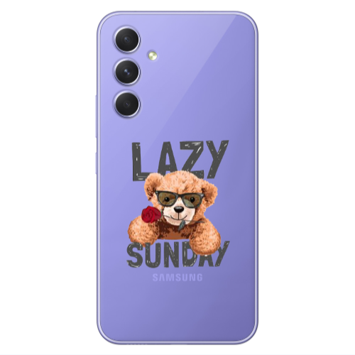 Samsung A55 Lazy sunday Transparent Silicone TPU Θήκη