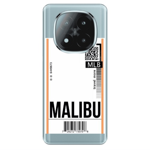 Xiaomi Redmi Note 14 Pro + 5g Malibu Travel More Transparent Silicone TPU Θήκη