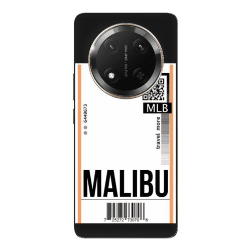 Honor Magic 7 Lite Malibu Travel More Black Colored Silicone TPU Θήκη