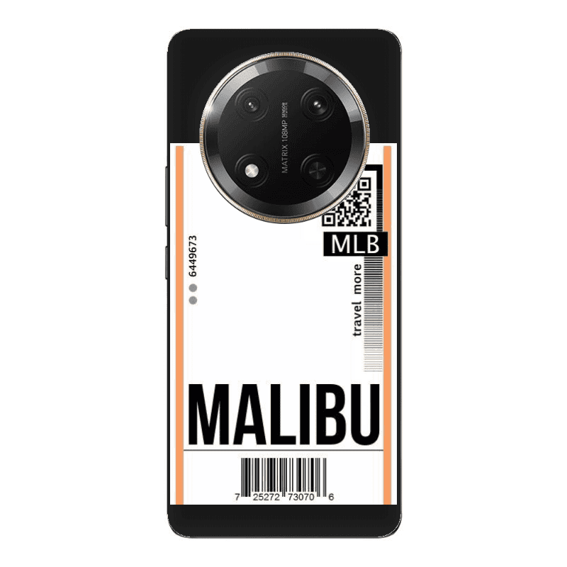 Honor Magic 7 Lite Malibu Travel More Black Colored Silicone TPU Θήκη