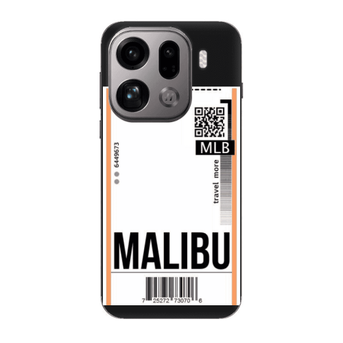 Oppo Find X9 Pro Malibu Travel More Black Colored Silicone TPU Θήκη