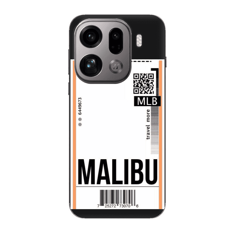Oppo Find X9 Pro Malibu Travel More Black Colored Silicone TPU Θήκη