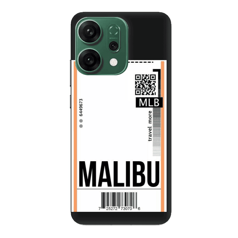 Oppo RENO 14 Malibu Travel More Black Colored Silicone TPU Θήκη