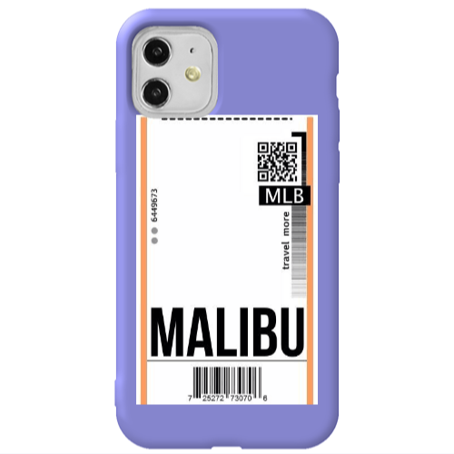 Apple iPhone 11  Malibu Travel More Purple Colored Silicone TPU Θήκη