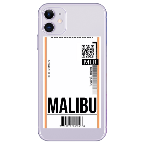 Apple iPhone 11  Malibu Travel More Transparent Silicone TPU Θήκη