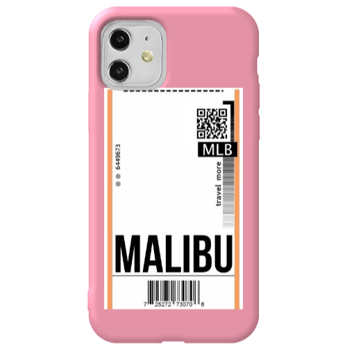 Apple iPhone 11  Malibu Travel More Pink Colored Silicone TPU Θήκη