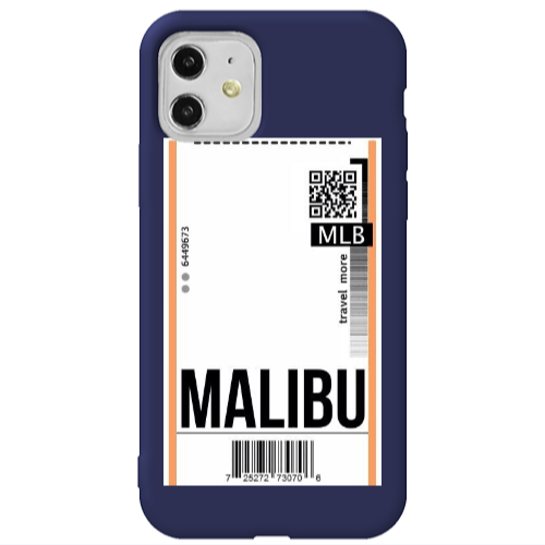 Apple iPhone 11  Malibu Travel More Dark blue Colored Silicone TPU Θήκη