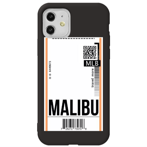Apple iPhone 11  Malibu Travel More Black Colored Silicone TPU Θήκη