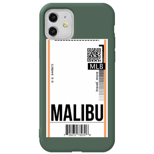 Apple iPhone 11  Malibu Travel More Dark Green Colored Silicone TPU Θήκη
