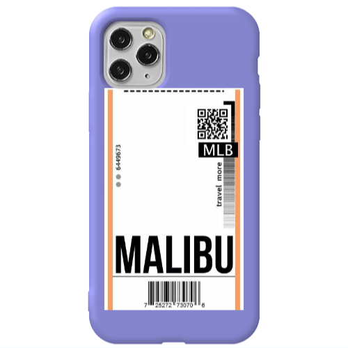 Apple iPhone 11 Pro Malibu Travel More Purple Colored Silicone TPU Θήκη