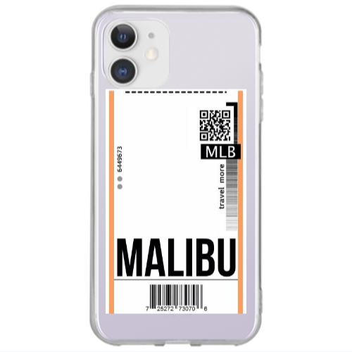 Apple iPhone 12 Malibu Travel More Transparent Silicone TPU Θήκη