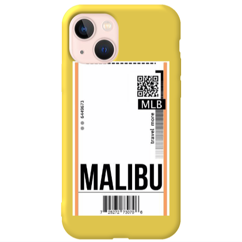 Apple iPhone 13 Malibu Travel More Yellow Colored Silicone TPU Θήκη