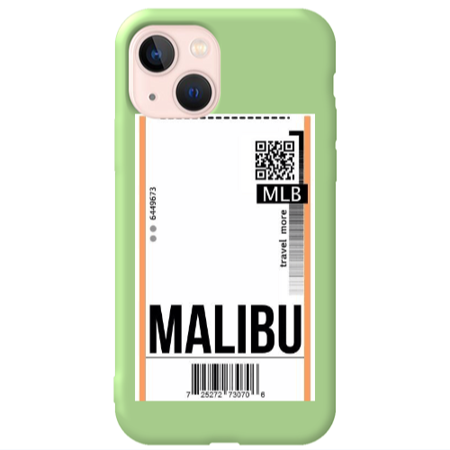 Apple iPhone 13 Malibu Travel More Light Green Colored Silicone TPU Θήκη
