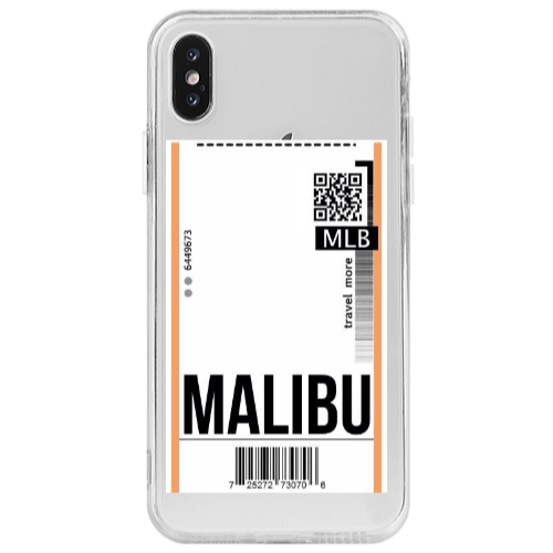 Apple iPhone X Malibu Travel More Transparent Silicone TPU Θήκη