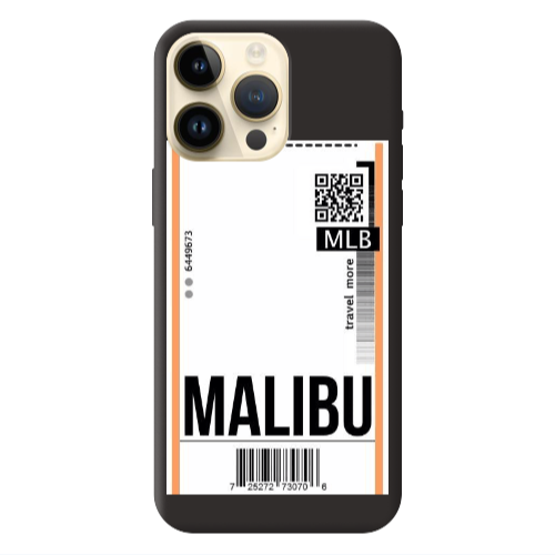 Apple iPhone 13 Pro Max Malibu Travel More Black Colored Silicone TPU Θήκη