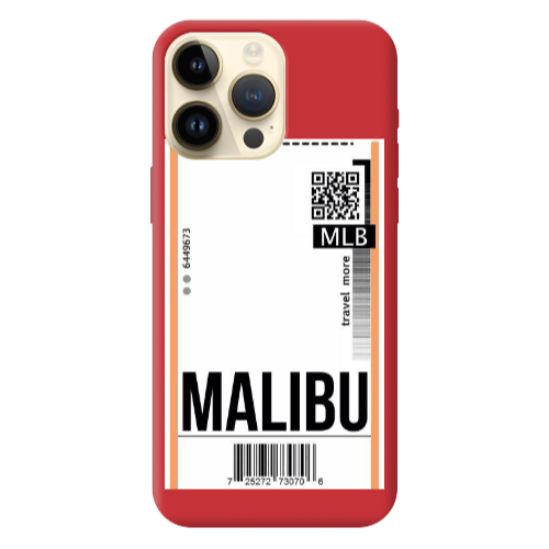 Apple iPhone 13 Pro Max Malibu Travel More Red Colored Silicone TPU Θήκη