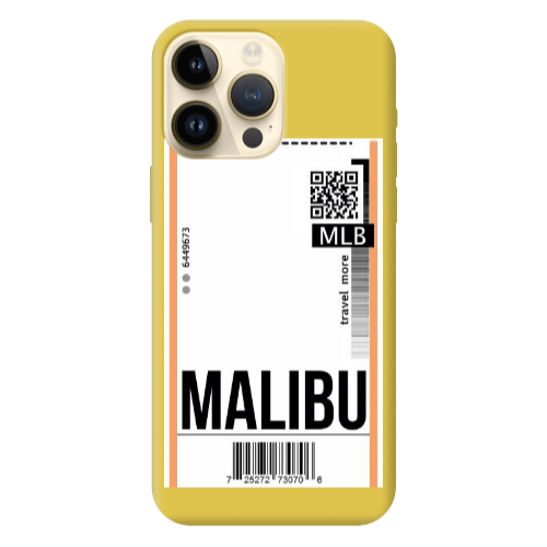 Apple iPhone 13 Pro Max Malibu Travel More Yellow Colored Silicone TPU Θήκη