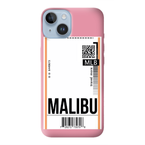 Apple iPhone 14  Malibu Travel More Pink Colored Silicone TPU Θήκη