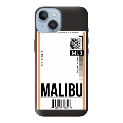 Apple iPhone 14 Plus Malibu Travel More Black Colored Silicone TPU Θήκη