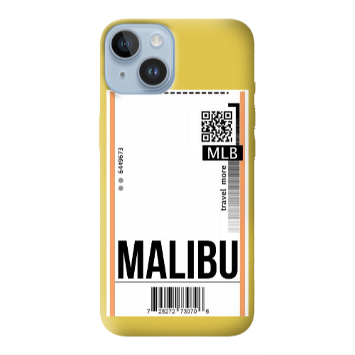 Apple iPhone 14 Plus Malibu Travel More Yellow Colored Silicone TPU Θήκη