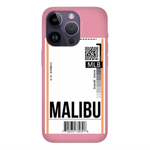 Apple iPhone 14 Pro  Malibu Travel More Pink Colored Silicone TPU Θήκη