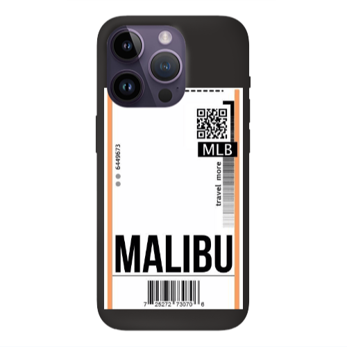 Apple iPhone 14 Pro  Malibu Travel More Black Colored Silicone TPU Θήκη