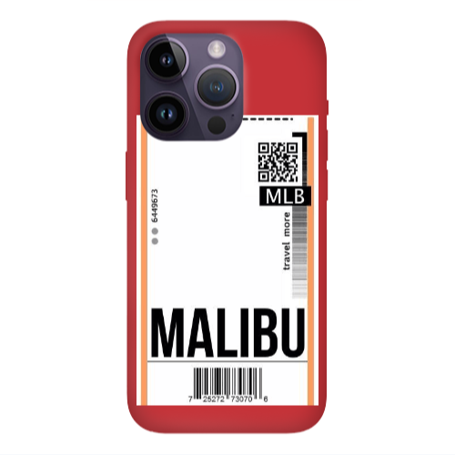 Apple iPhone 14 Pro  Malibu Travel More Red Colored Silicone TPU Θήκη