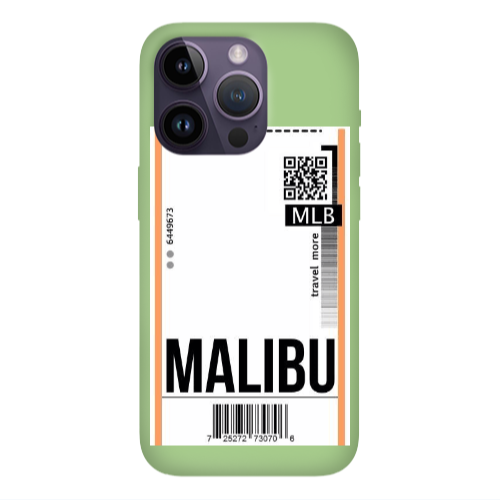 Apple iPhone 14 Pro Max Malibu Travel More Light Green Colored Silicone TPU Θήκη