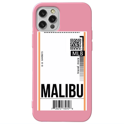 Apple iPhone 13 Pro Malibu Travel More Pink Colored Silicone TPU Θήκη