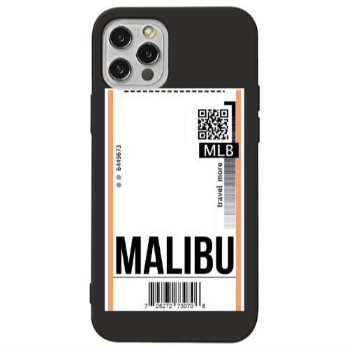 Apple iPhone 13 Pro Malibu Travel More Black Colored Silicone TPU Θήκη