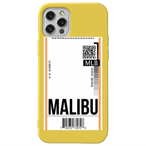 Apple iPhone 13 Pro Malibu Travel More Yellow Colored Silicone TPU Θήκη