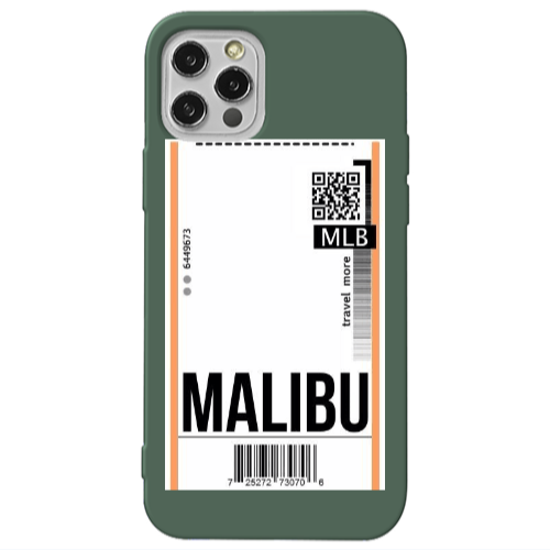 Apple iPhone 13 Pro Malibu Travel More Dark Green Colored Silicone TPU Θήκη
