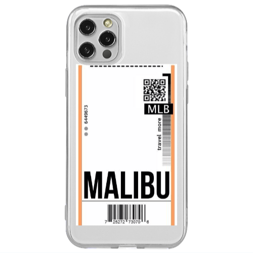 Apple iPhone 12 Pro Malibu Travel More Transparent Silicone TPU Θήκη