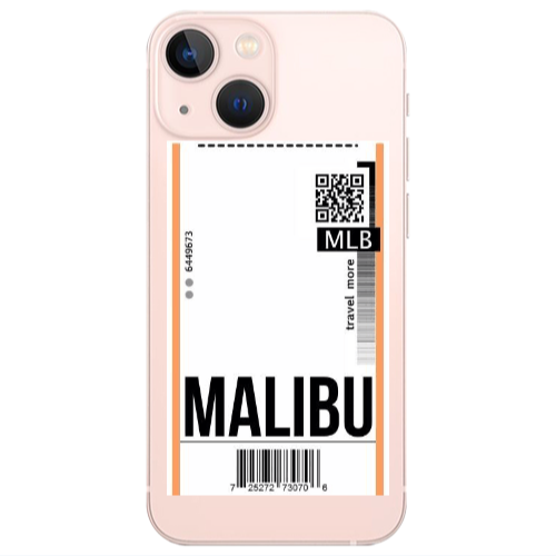 Apple iPhone 13 Mini Malibu Travel More Transparent Silicone TPU Θήκη