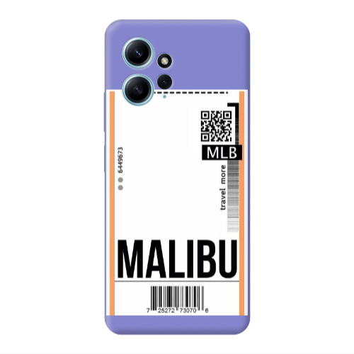 Xiaomi Redmi Note 12 4G Malibu Travel More Purple Colored Silicone TPU Θήκη
