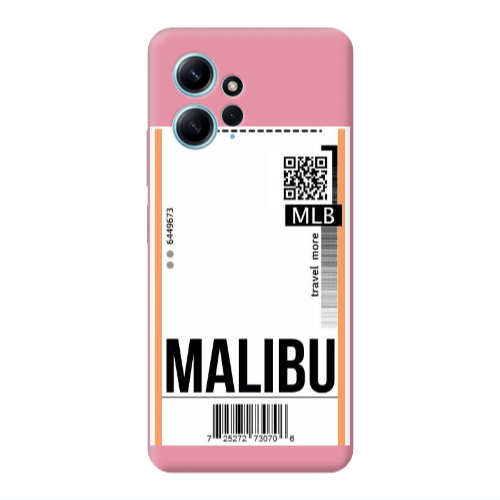 Xiaomi Redmi Note 12 4G Malibu Travel More Pink Colored Silicone TPU Θήκη