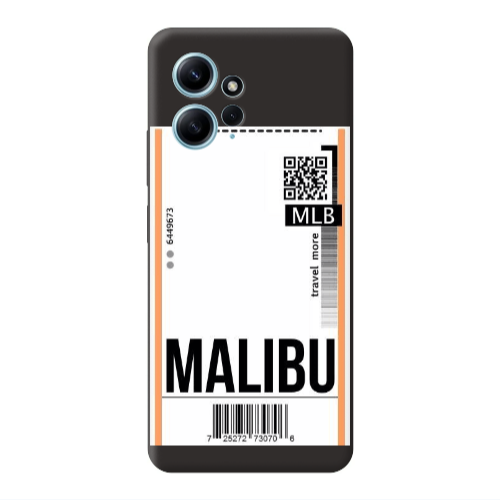 Xiaomi Redmi Note 12 4G Malibu Travel More Black Colored Silicone TPU Θήκη