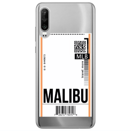 Huawei P30 Malibu Travel More Transparent Silicone TPU Θήκη