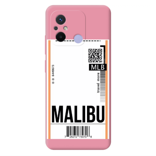 Xiaomi Redmi 12C Malibu Travel More Pink Colored Silicone TPU Θήκη