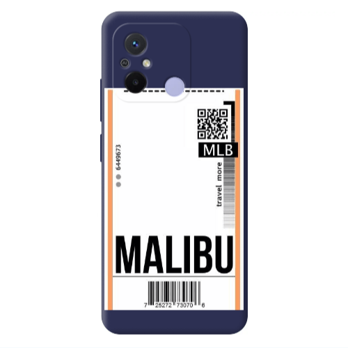 Xiaomi Redmi 12C Malibu Travel More Dark blue Colored Silicone TPU Θήκη