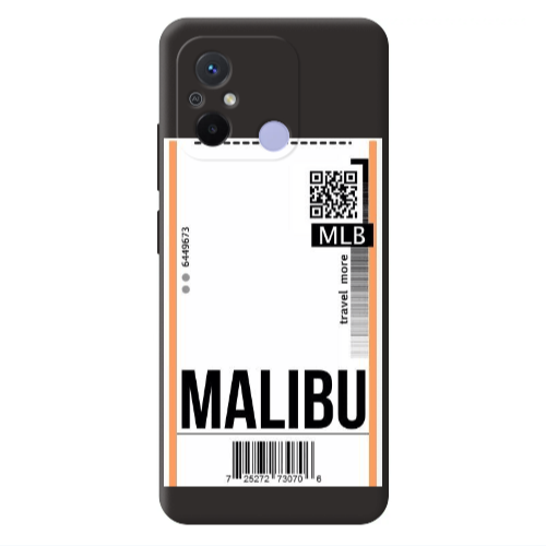 Xiaomi Redmi 12C Malibu Travel More Black Colored Silicone TPU Θήκη