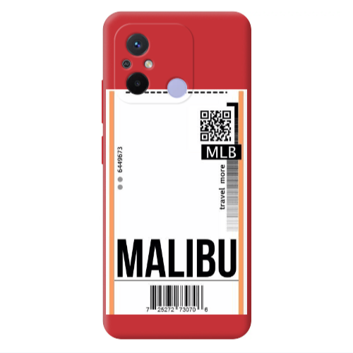 Xiaomi Redmi 12C Malibu Travel More Red Colored Silicone TPU Θήκη